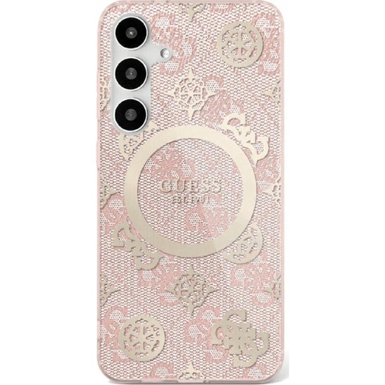 Guess Husa 4G Gold Electroplated Peony Pattern Samsung Galaxy S25 Roz