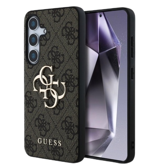 Guess Husa PU 4G Metal Logo Samsung Galaxy S25 Maro