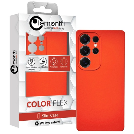 Lemontti Husa Silicon Samsung Galaxy S25 Ultra Portocaliu