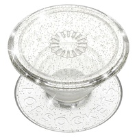 Popsockets Suport Adhesive PopGrip Clear Glitter Silver