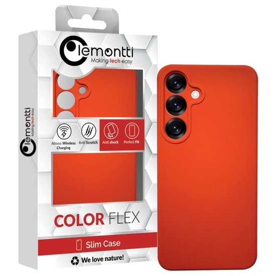 Lemontti Husa Silicon Samsung Galaxy S25 Plus Portocaliu