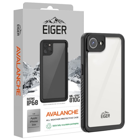 Eiger Husa Avalanche iPhone 17e / iPhone 16e Negru