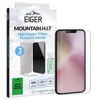 Eiger Folie Clear Triflex H.I.T GRS iPhone 16e / iPhone 14 / iPhone 13 / iPhone 13 Pro, pachet de 3 buc, Clear
