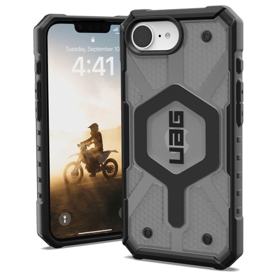 UAG Husa Pathfinder Clear MagSafe iPhone 17e / iPhone 16e Ash
