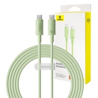 Baseus Cablu Type-C la Type-C 100W, Habitat Series Super Fast Charge, 480Mbps, 2m, Natural Green