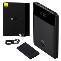 Baseus Acumulator extern Blade 20000mAh, 100W 2xUSB, 2xUSB-C, cablu USB-C, 100W, Negru