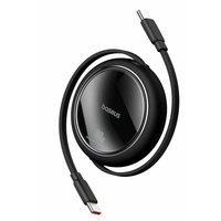 Baseus Cablu Type-C la Type-C 100W Free2Draw Mini, 1m, Retractable, Black