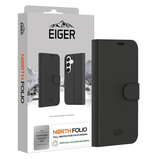 Eiger Husa North Folio Case Samsung Galaxy S25 Black