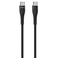 Mako Cablu Fast Charge PD 66W Type-C la Type-C, 2m, Black (impletitura nylon)