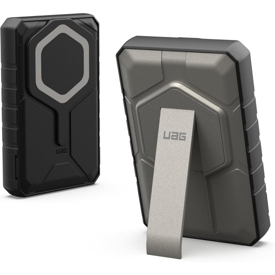 UAG Acumulator extern Rugged 10.000mAh, Magnetic, Wireless, 20W, cu stand, Black Titanium