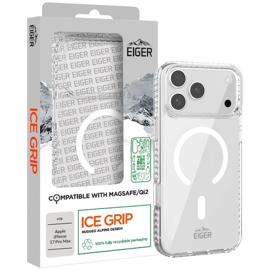 Eiger Husa Ice Grip Magsafe GRS iPhone 17 Pro Max Clear