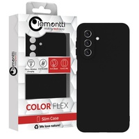 Lemontti Husa Silicon Soft Slim Samsung Galaxy A17 Negru (material mat si fin, captusit cu microfibra)