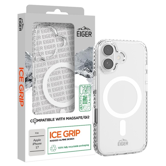 Eiger Husa Ice Grip Magsafe GRS iPhone 17 Clear