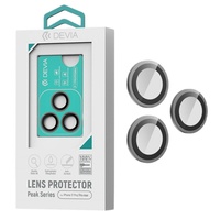 Devia Folie Sticla Camera Peak Series iPhone 17 Pro/ 17 Pro Max Gri, pachet de 3 buc