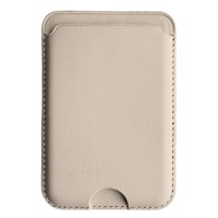 Lemontti Suport Card din piele Genuine Magnetic Bej