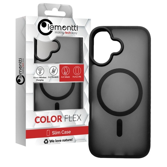 Lemontti Husa Basic Hibrid MagSafe iPhone 17 Negru