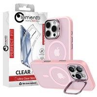 Lemontti Husa Hybrid MagSafe iPhone 16 Pro Max Roz