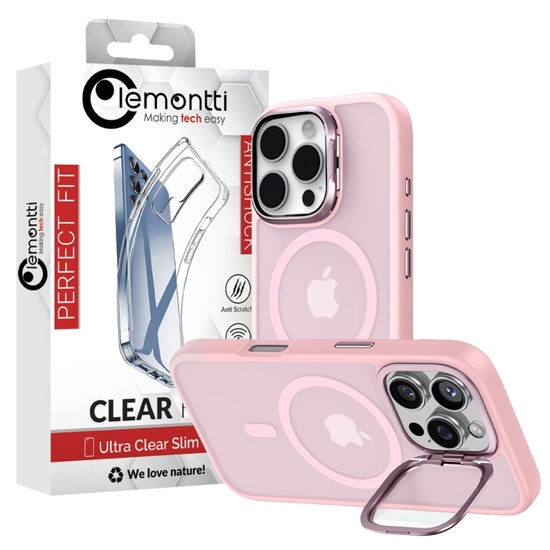 Lemontti Husa Hybrid MagSafe iPhone 16 Pro Max Roz