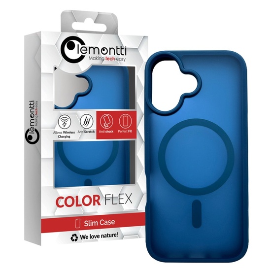 Lemontti Husa Basic Hibrid MagSafe iPhone 17 Albastru