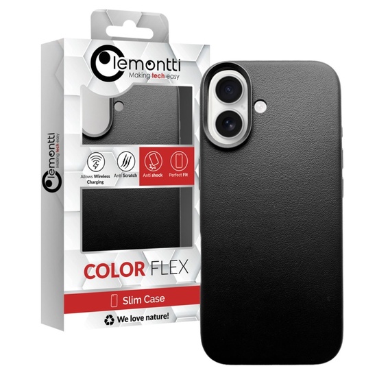 Lemontti Husa Genuine Leather MagSafe iPhone 17 Negru