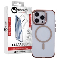 Lemontti Husa Clear Shield iPhone 16 Pro Portocaliu