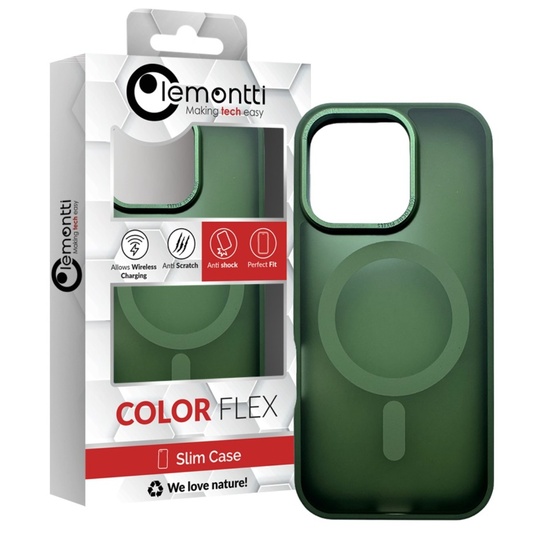 Lemontti Husa Shield MagSafe iPhone 16 Pro Verde