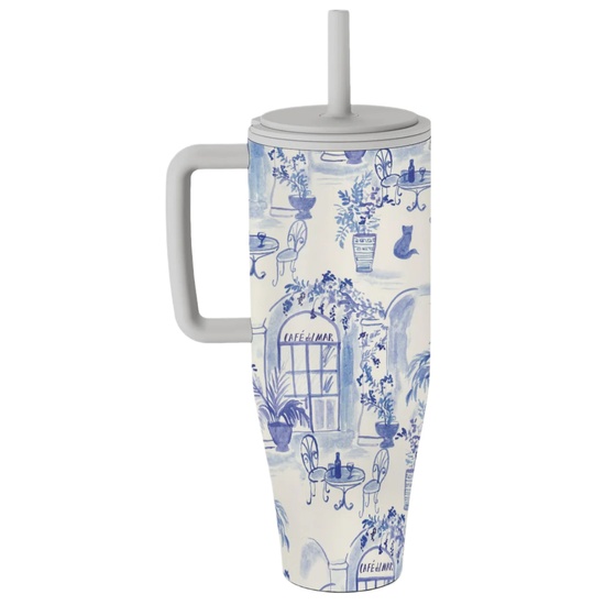 Burga Cana Termos Sobremesa 1.2 L cu capac anti scurgeri si pai reutilizabil, inox