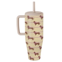 Burga Cana Termos Always Late 1.2 L cu capac anti scurgeri si pai reutilizabil, inox