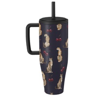 Burga Cana Termos Cougar, 1.2 L cu capac anti scurgeri si pai reutilizabil, inox