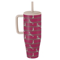 Burga Cana Termos On Hold 1.2 L cu capac anti scurgeri si pai reutilizabil, inox