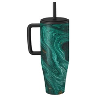 Burga Cana Termos Emerald Pool 1.2 L cu capac anti scurgeri si pai reutilizabil, inox