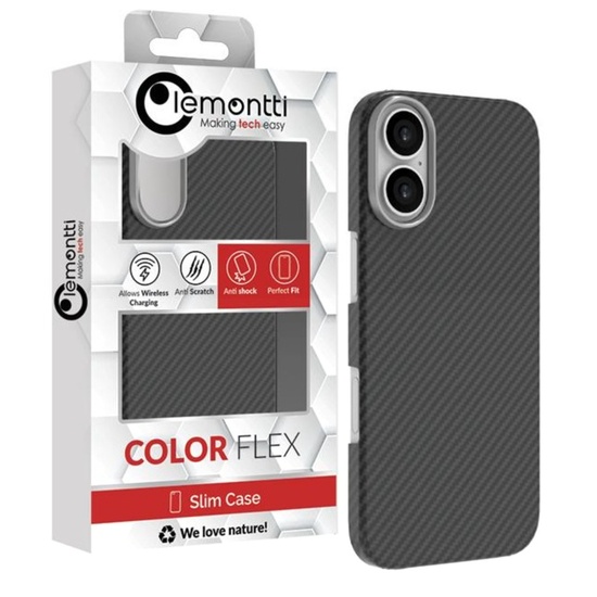 Lemontti Husa Slim Aramid/Kevlar Magsafe 600D iPhone 17 Negru