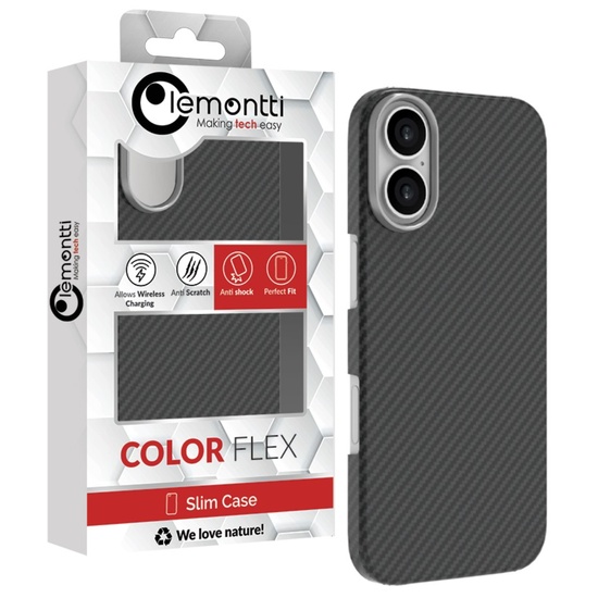 Lemontti Husa Slim Aramid/Kevlar Magsafe 1500D iPhone 17 Negru