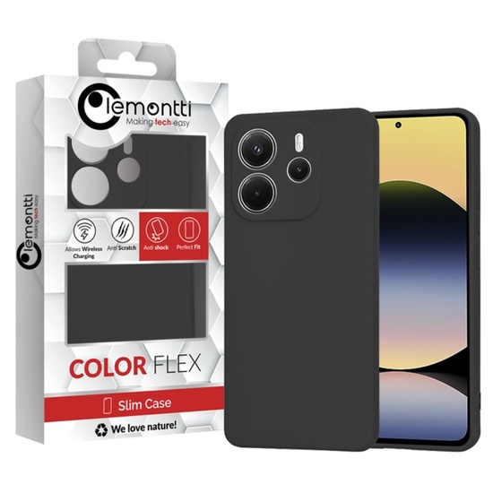 Lemontti Husa Silicon Soft Slim Xiaomi Redmi Note 14 4G Negru