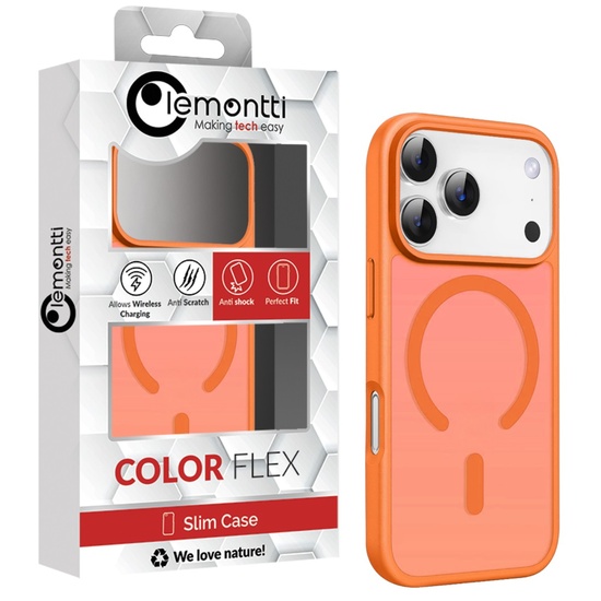 Lemontti Husa EliteGuard Magsafe iPhone 17 Pro Portocaliu