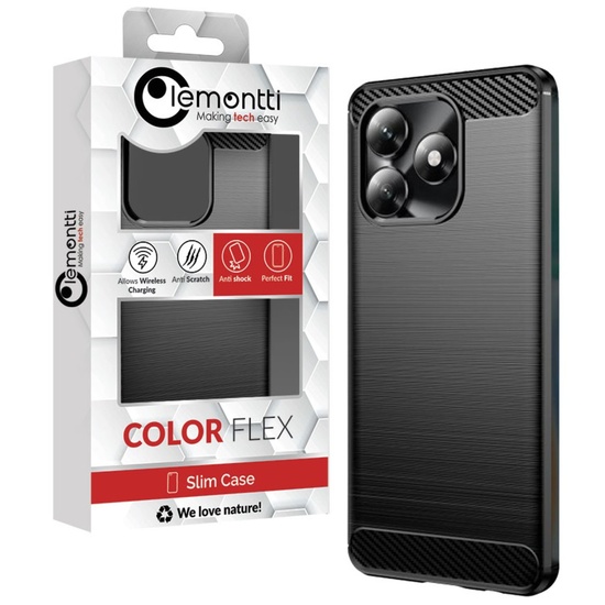 Lemontti Husa Carbon Case Flexible Honor X5c Plus Negru