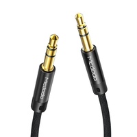 Mcdodo Cablu Audio Jack 3.5mm la Jack 3.5mm, impletit din nailon, 1.2m, Negru