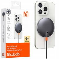 Mcdodo Incarcator wireless MagQ Magnetic, 15W, Qi2, cip MSC Negru