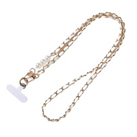 Lemontti Snur telefon cu perle, 120cm, Alb