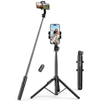 Ugreen Selfie Stick Tripod Telescopic, Bluetooth, compatibil cu telefoane de 4-7.2 inch, Telecomanda Negru