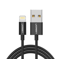 Ugreen Cablu USB-A la Lightning MFi,Fast Charging, 2.4A, 2m Negru
