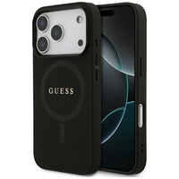 Guess Husa Saffiano Classic Logo MagSafe iPhone 17 Pro Max Negru