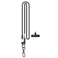 Tactical 2 in 1 Cablu cu snur telefon Snake Fast Charge Type-C la Type-C, PD 60W 1.2m, Negru