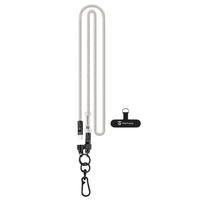 Tactical 2 in 1 Cablu cu snur telefon Snake Fast Charge Type-C la Type-C, PD 60W 1.2m Alb