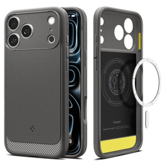 Spigen Husa Rugged Armor MagSafe iPhone 17 Pro Max Gray