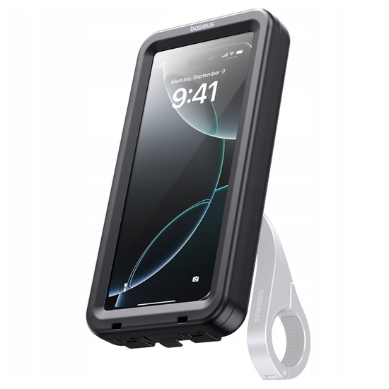 Baseus Husa PrimeTrip VB1 impermeabila cu suport magnetic bicicleta, reglabila 360°, pentru telefoane de pana la 6,9 inch, Negru