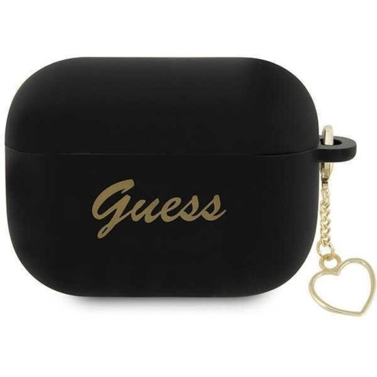 Guess Husa Silicon 4G Charms Heart Airpods Pro 2 Negru