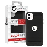 Lemontti Husa Carbon Case Flexible iPhone 11 Negru